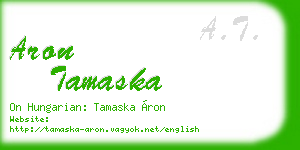 aron tamaska business card
